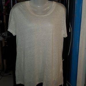 IRO White Linen T-Shirt